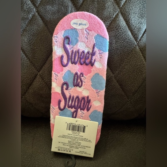 Soft Scents Pink and Blue Non-Slip Socks - Picture 2 of 2